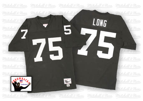 Oakland Raiders #75  Howie Long Black Throwback Jersey