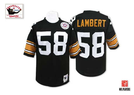 Pittsburgh Steelers #58 Jack Lambert Black Throwback Jersey 