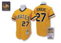 Pittsburgh Pirates #27 Kent Tekulve Yellow Throwback Jersey 