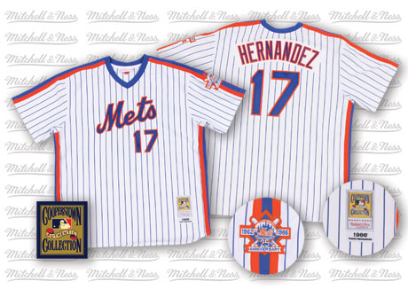 New York Mets #17 Keith Hernandez 1986 White Throwback Jersey 