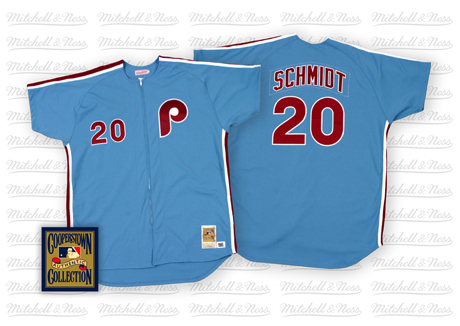 Philadelphia Phillies #20 Mike Schmidt 1980 Blue Throwback Jersey 