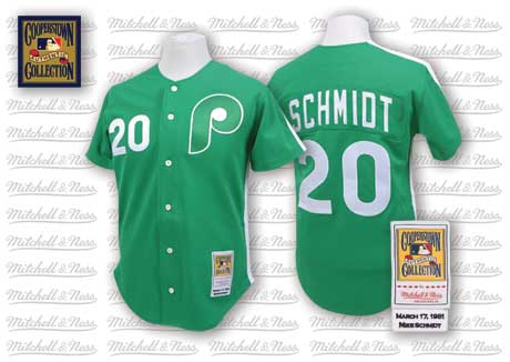 Philadelphia Phillies #20 Mike Schmidt 1981 St. Patricks Day Jersey 