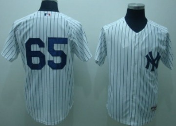 New York Yankees #65 HUGHES White Jersey 