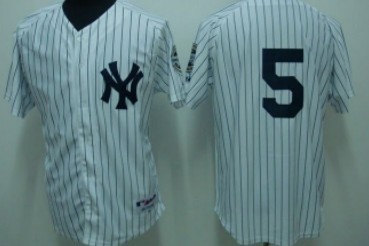 New York Yankees #5 DiMaggio White Jersey 
