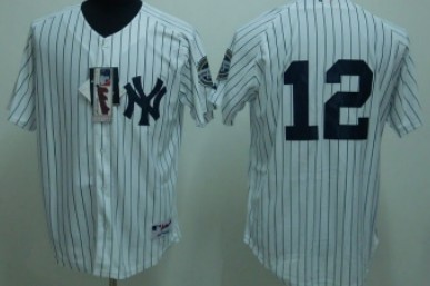 New York Yankees #12 Eric Chavez White Jersey 