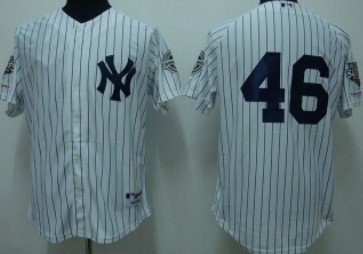 New York Yankees #46 Pettitte White Jersey 