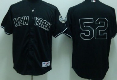 New York Yankees #52 Sabathia Black Jersey 