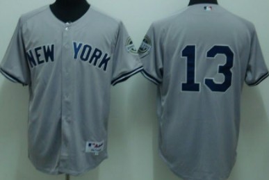 New York Yankees #13 Rodriguez Gray Jersey 
