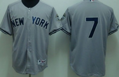 New York Yankees #7 Mickey Mantle Gray Jersey 