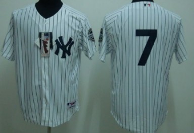 New York Yankees #7 Mickey Mantle White Jersey 