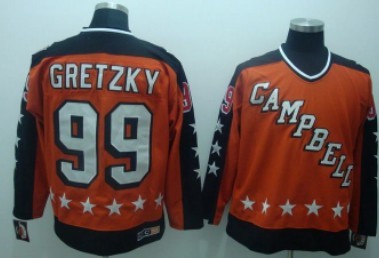 Edmonton Oilers #99 Wayne Gretzky Orange All-Star Throwback CCM Jersey 