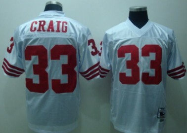 San Francisco 49ers #33 Roger Craig White Throwback Jersey 