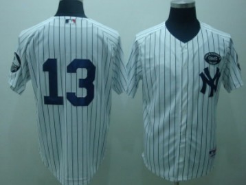 New York Yankees #13 Rodriguez White GMS The Boss Patch Jersey 