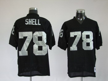 Oakland Raiders #78 Shell Black Throwback Jersey 