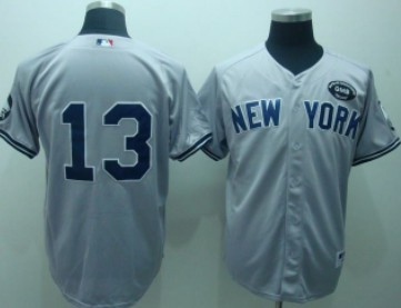 New York Yankees #13 Rodriguez Gray GMS The Boss Patch Jersey 