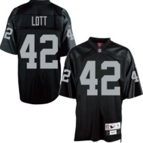 Oakland Raiders #42 Lott Black Throwback Jersey 