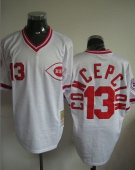 Cincinnati Reds #13 Dave Concepcion 1976 White Throwback Jersey 