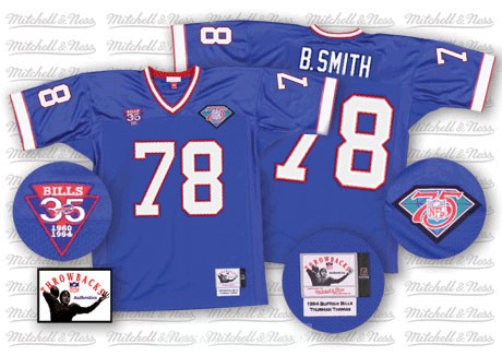 Buffalo Bills #78 Bruce Smith Blue Throwback Jersey 