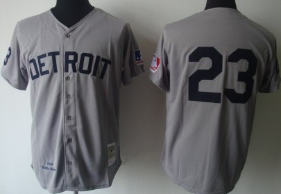 Detroit Tigers #23 Willie Horton 1969 Gray Wool Throwback Jersey