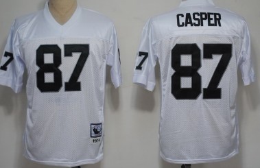 Oakland Raiders #87 Dave Casper White Throwback Jersey 
