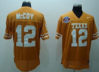 Texas Longhorns #12 McCoy Orange Jersey