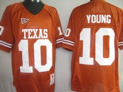 Texas Longhorns #10 Young Orange Jersey