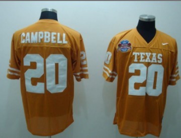 Texas Longhorns #20 Campbell Orange Jersey
