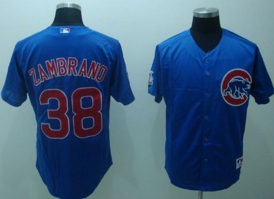 Chicago Cubs #38 Carlos Zambrano Blue Jersey 