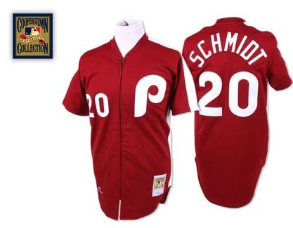 Philadelphia Phillies #20 Mike Schmidt Red Throwback Jersey 