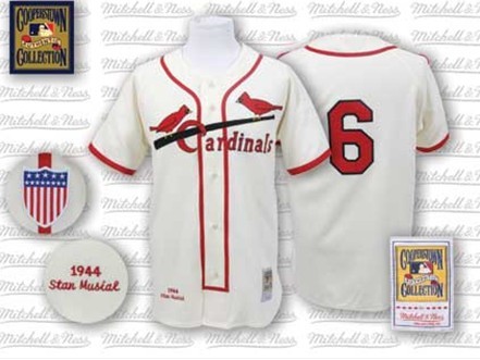 St. Louis Cardinals #6 Stan Musial Cream Throwback Jersey 