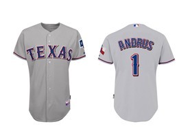 Texas Rangers #1 Elvis Andrus Gray Jersey 