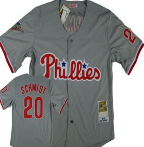 Philadelphia Phillies #20 Schimdt Gray Throwback Jersey