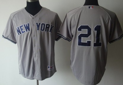 New York Yankees #21 Oneill Gray Jersey 