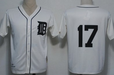 Detroit Tigers #17 Denny Mclain Cream Throwback Jersey