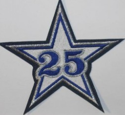 Dallas Cowboys 25th Anniversary Patch