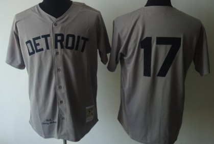 Detroit Tigers #17 Denny McLain 1968 Gray Wool Throwback Jersey