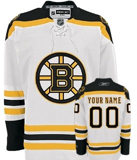 Boston Bruins Mens Customized White Jersey 