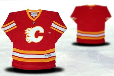 Calgary Flames Youth Customized Red Third Jersey