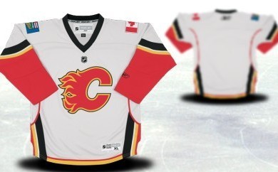Calgary Flames Youth Customized White Jersey