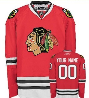 Chicago Blackhawks Mens Customized Red Jersey