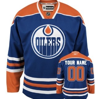 Edmonton Oilers Mens Customized Blue Jersey