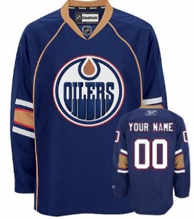 Edmonton Oilers Mens Customized Blue Thrid Jersey