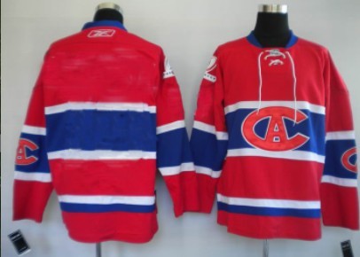 Montreal Canadiens Mens Customized Red CA Jersey 