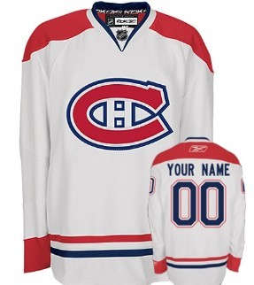 Montreal Canadiens Mens Customized White Jersey 