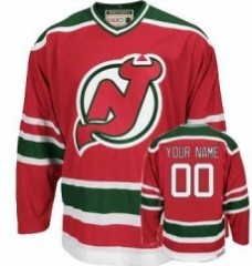 New Jersey Devils Youth Customized Red With Green Jersey