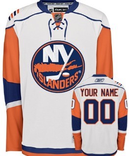 New York Islanders Mens Customized White Jersey