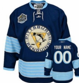 Pittsburgh Penguins Youth Customized 2011 Navy Blue Winter Classic Jersey