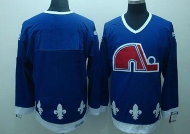 Quebec Nordiques Mens Customized Blue CCM Jersey