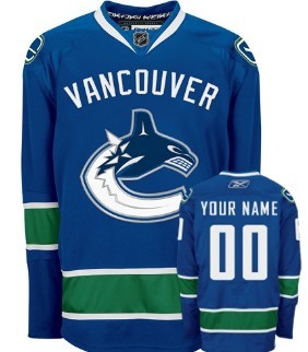 Vancouver Canucks Mens Customized Blue Jersey