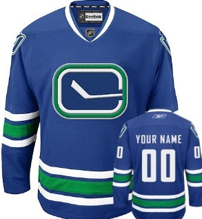 Vancouver Canucks Mens Customized Blue Third Jersey